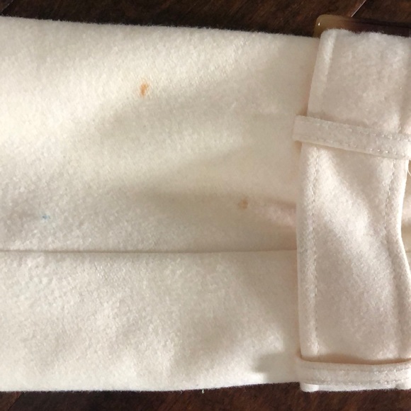 Ivory Trench style wool coat - Picture 4 of 5